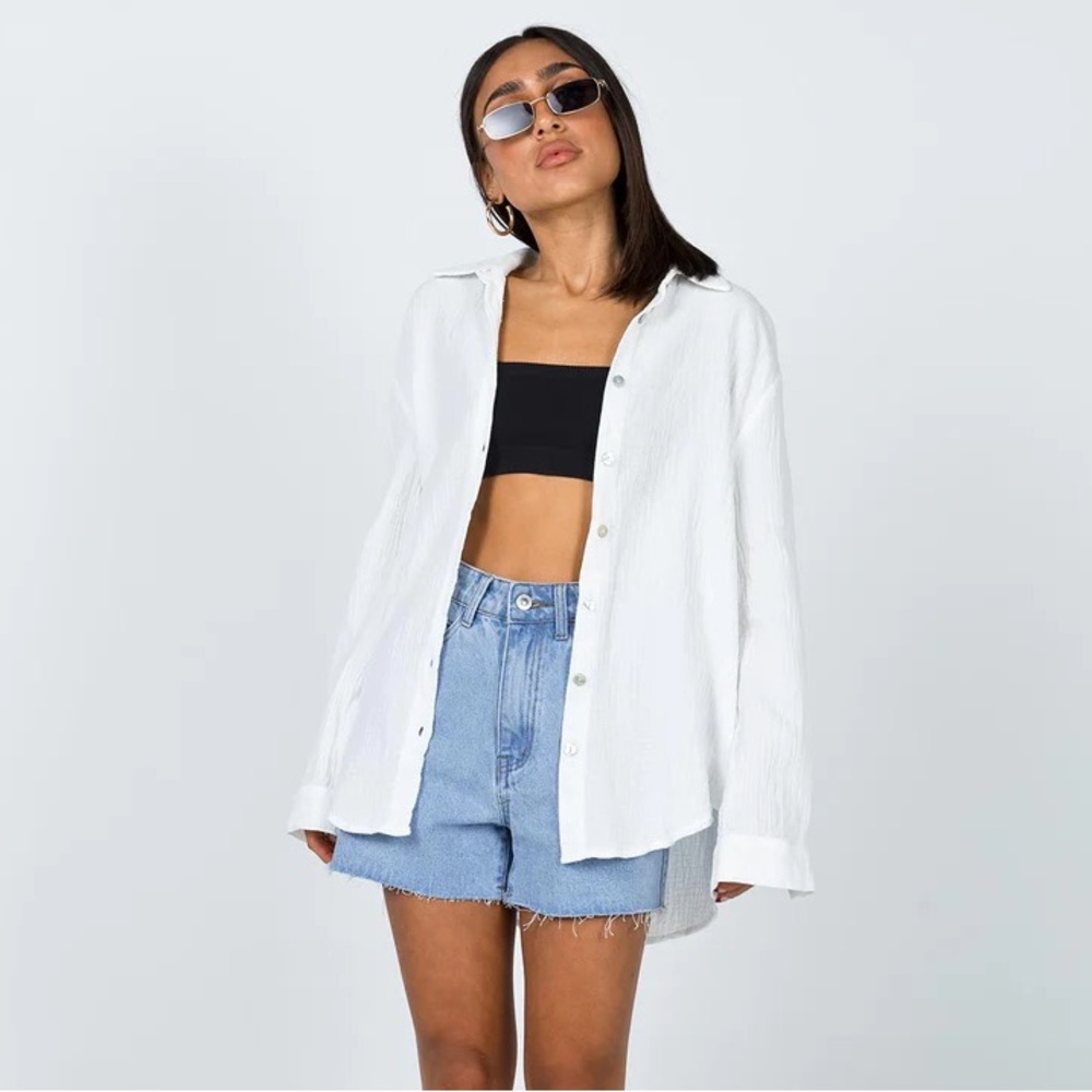 PRINCESS POLLY MAHALIA SHIRT WHITE